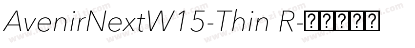 AvenirNextW15-Thin R字体转换